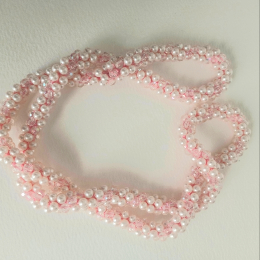 Vintage beaded Necklace for Valentines Day